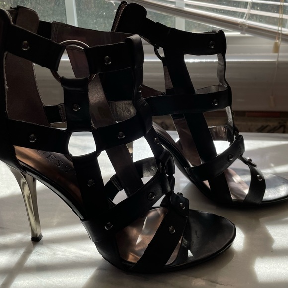 Guess Leather Gladiator Sandle Pumps - Picture 3 of 14